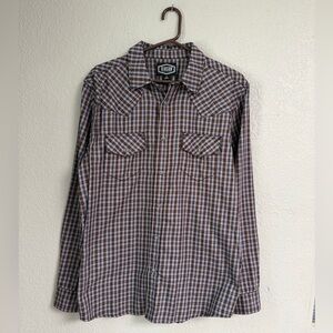 Gibson Men's Plaid Pearl Snap Cowboy Shirt
